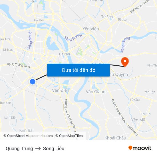 Quang Trung to Song Liễu map