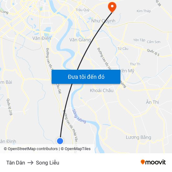 Tân Dân to Song Liễu map