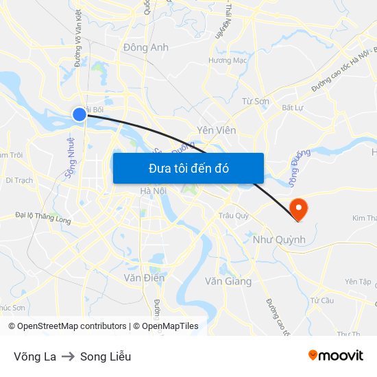 Võng La to Song Liễu map