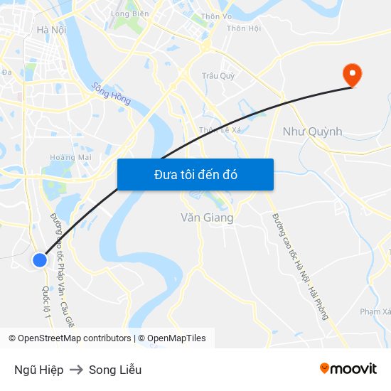 Ngũ Hiệp to Song Liễu map