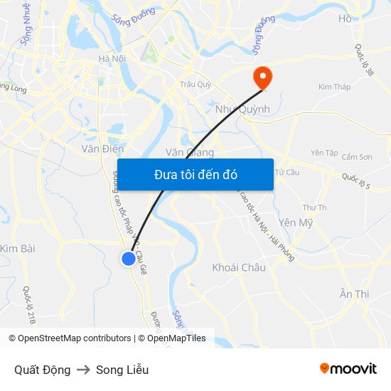 Quất Động to Song Liễu map