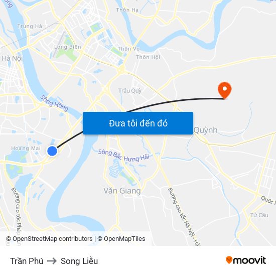 Trần Phú to Song Liễu map