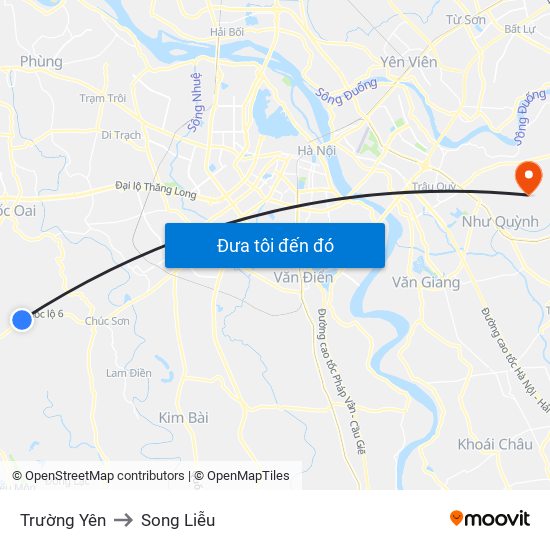 Trường Yên to Song Liễu map