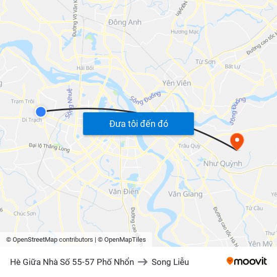 Hè Giữa Nhà Số 55-57 Phố Nhổn to Song Liễu map