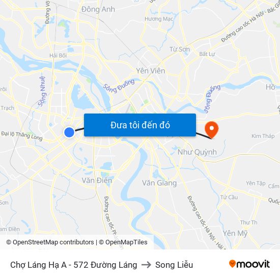 Chợ Láng Hạ A - 572 Đường Láng to Song Liễu map