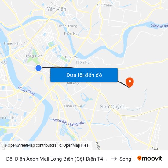 Đối Diện Aeon Mall Long Biên (Cột Điện T4a/2a-B Đường Cổ Linh) to Song Liễu map