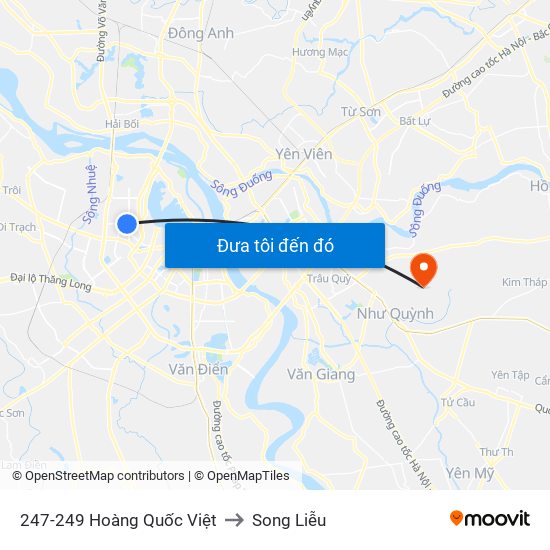 247-249 Hoàng Quốc Việt to Song Liễu map