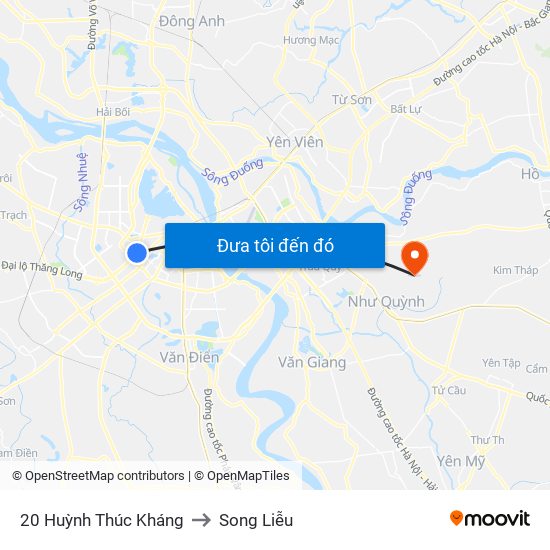 20 Huỳnh Thúc Kháng to Song Liễu map