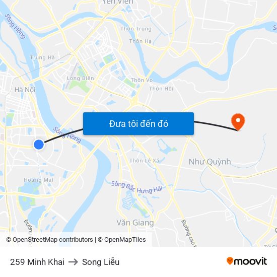 259 Minh Khai to Song Liễu map