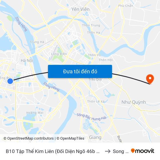 B10 Tập Thể Kim Liên (Đối Diện Ngõ 46b Phạm Ngọc Thạch) to Song Liễu map