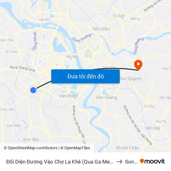 Đối Diện Đường Vào Chợ La Khê (Qua Ga Metro La Khê) - 405 Quang Trung (Hà Đông) to Song Liễu map