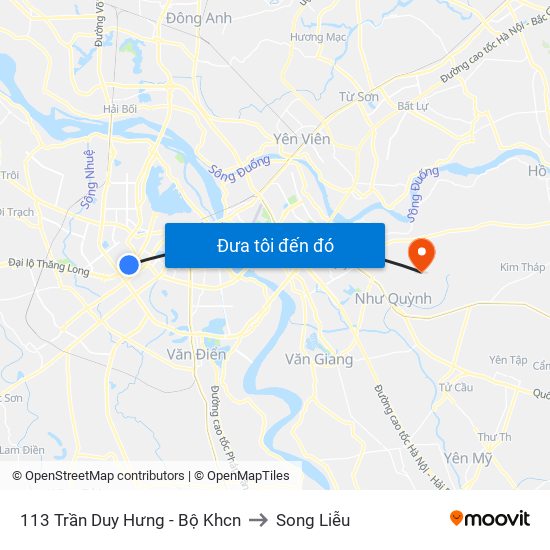 113 Trần Duy Hưng - Bộ Khcn to Song Liễu map