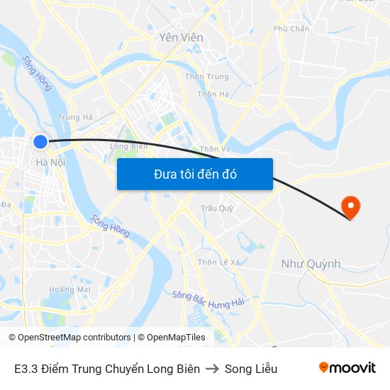 E3.3 Điểm Trung Chuyển Long Biên to Song Liễu map