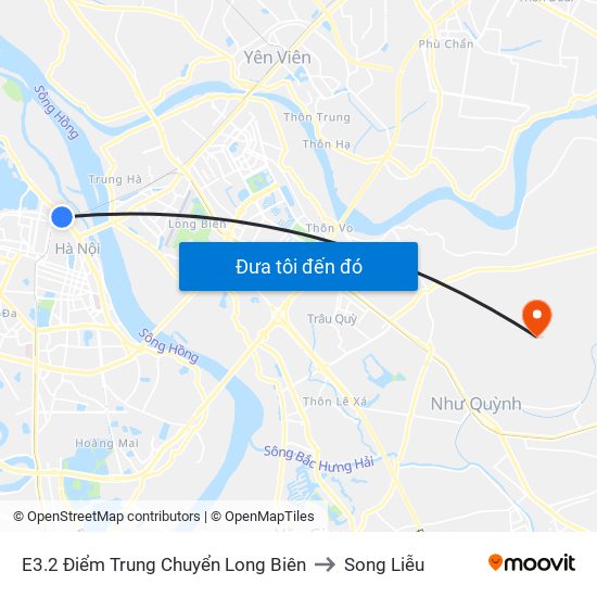 E3.2 Điểm Trung Chuyển Long Biên to Song Liễu map