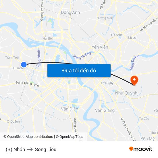 (B) Nhổn to Song Liễu map