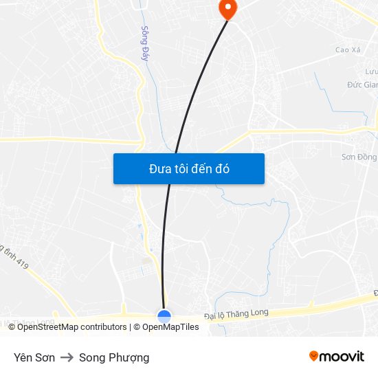 Yên Sơn to Song Phượng map