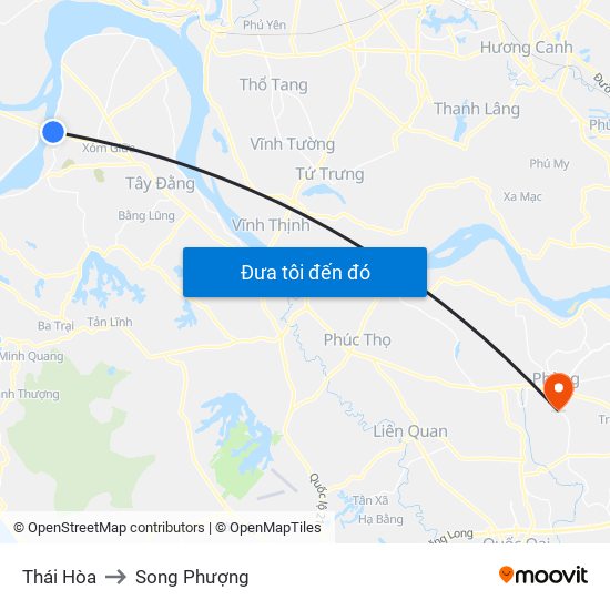 Thái Hòa to Song Phượng map