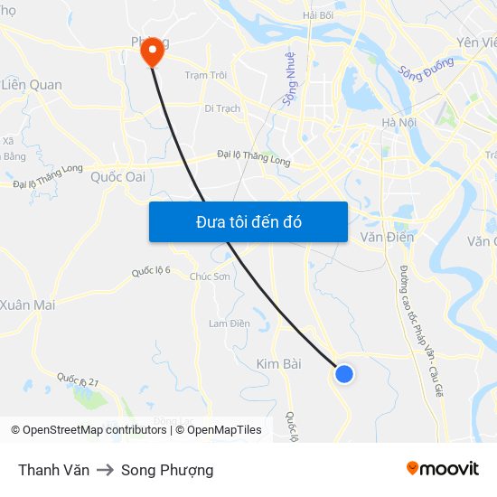 Thanh Văn to Song Phượng map