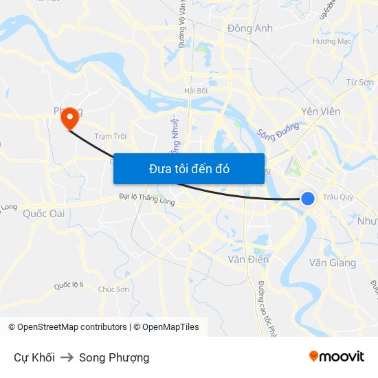 Cự Khối to Song Phượng map