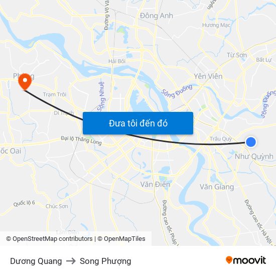 Dương Quang to Song Phượng map