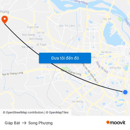 Giáp Bát to Song Phượng map