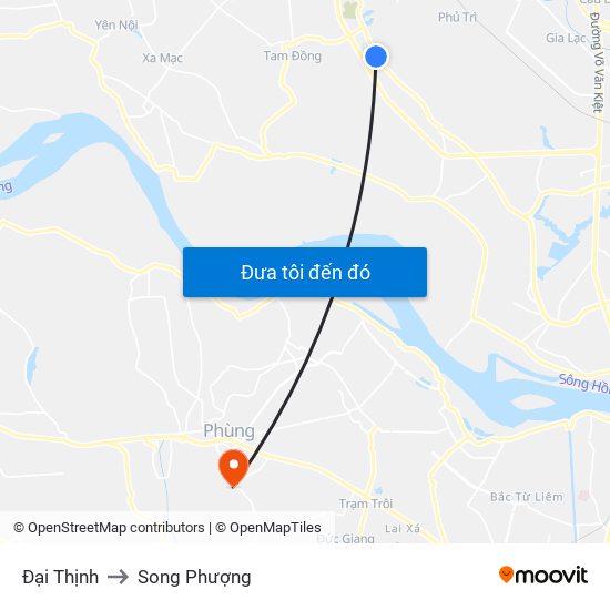 Đại Thịnh to Song Phượng map