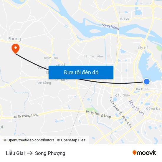 Liễu Giai to Song Phượng map