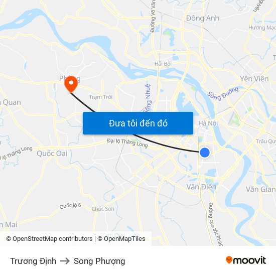 Trương Định to Song Phượng map