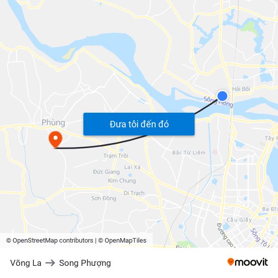 Võng La to Song Phượng map