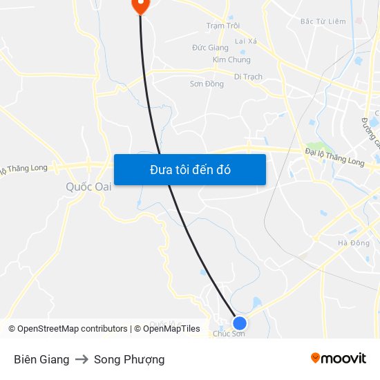 Biên Giang to Song Phượng map