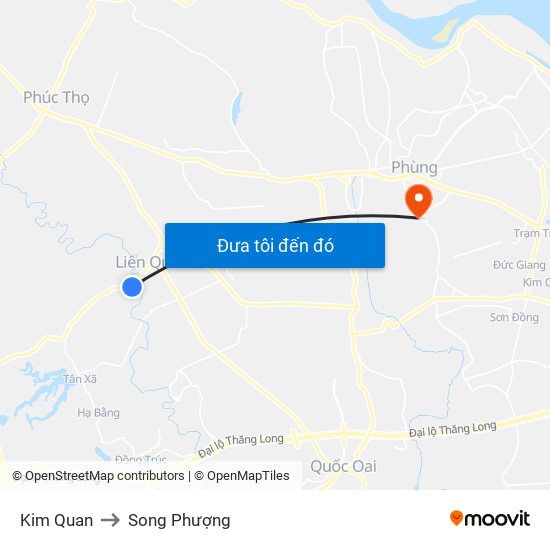 Kim Quan to Song Phượng map