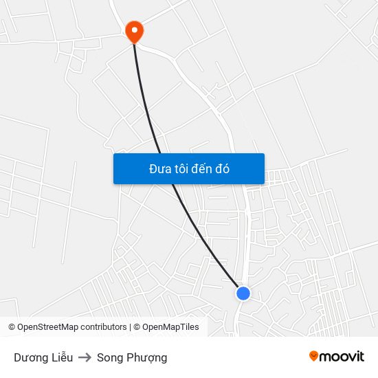 Dương Liễu to Song Phượng map