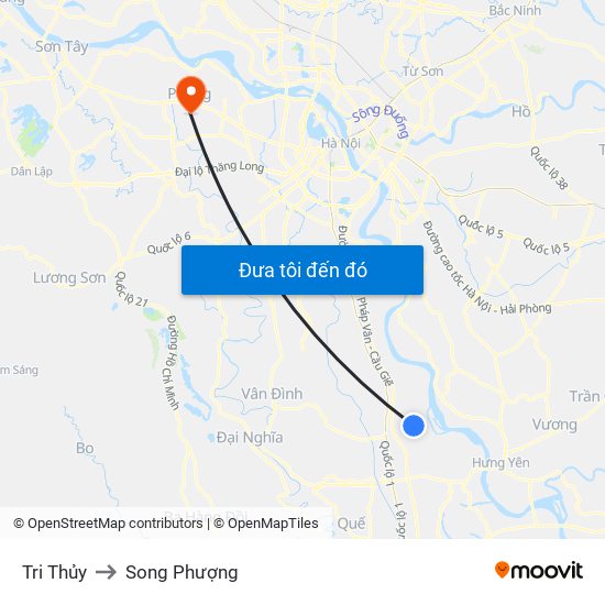 Tri Thủy to Song Phượng map