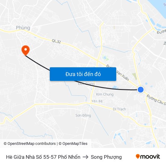 Hè Giữa Nhà Số 55-57 Phố Nhổn to Song Phượng map