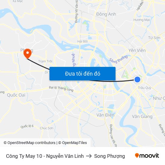 Công Ty May 10 - Nguyễn Văn Linh to Song Phượng map