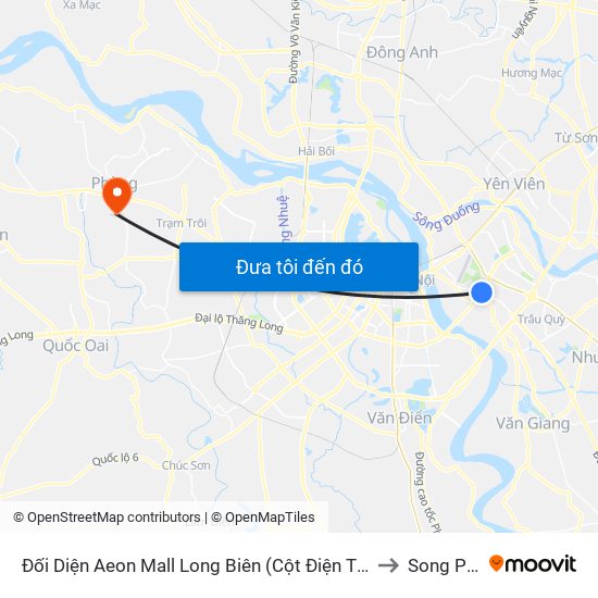 Đối Diện Aeon Mall Long Biên (Cột Điện T4a/2a-B Đường Cổ Linh) to Song Phượng map