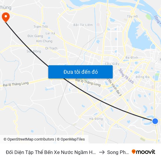 Đối Diện Tập Thể Bến Xe Nước Ngầm Hà Nội - Ngọc Hồi to Song Phượng map