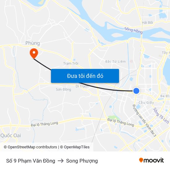 Trường Phổ Thông Hermam Gmeiner - Phạm Văn Đồng to Song Phượng map