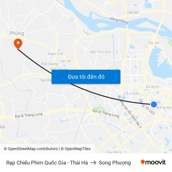 Rạp Chiếu Phim Quốc Gia - Thái Hà to Song Phượng map