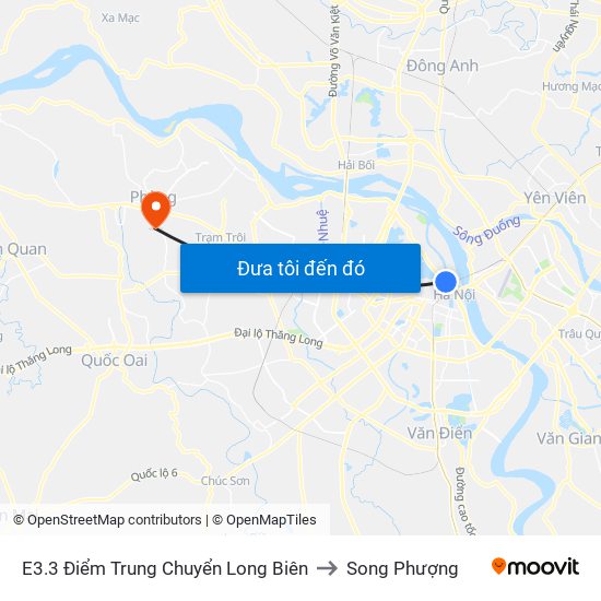 E3.3 Điểm Trung Chuyển Long Biên to Song Phượng map