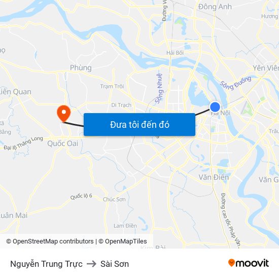 Nguyễn Trung Trực to Sài Sơn map