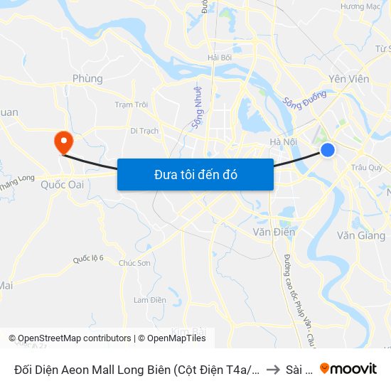 Đối Diện Aeon Mall Long Biên (Cột Điện T4a/2a-B Đường Cổ Linh) to Sài Sơn map