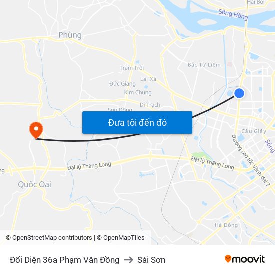 Đối Diện 36a Phạm Văn Đồng to Sài Sơn map