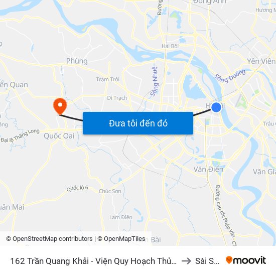 162 Trần Quang Khải - Viện Quy Hoạch Thủy Lợi to Sài Sơn map