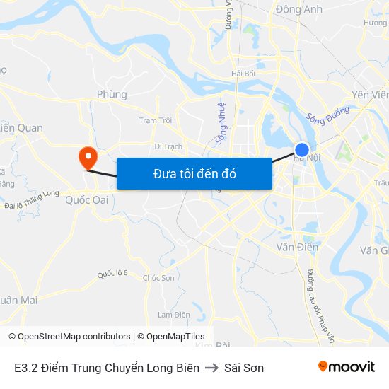 E3.2 Điểm Trung Chuyển Long Biên to Sài Sơn map