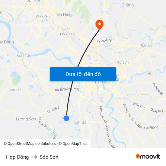 Hợp Đồng to Sóc Sơn map