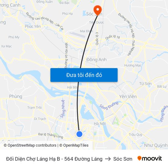 Đối Diện Chợ Láng Hạ B - 564 Đường Láng to Sóc Sơn map