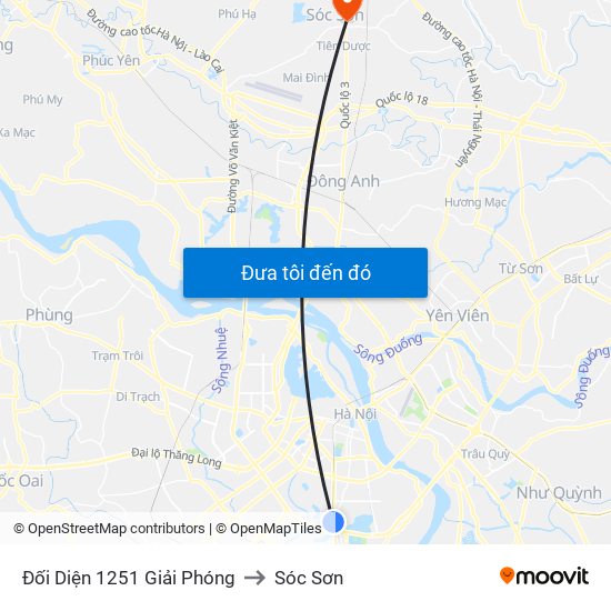 Đối Diện 1251 Giải Phóng to Sóc Sơn map