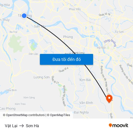 Vật Lại to Sơn Hà map