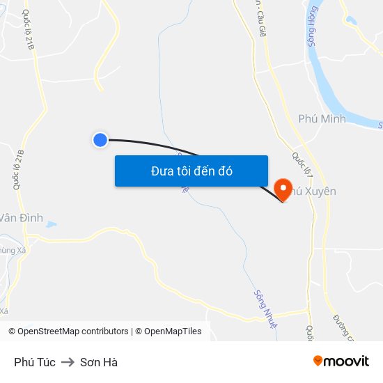 Phú Túc to Sơn Hà map